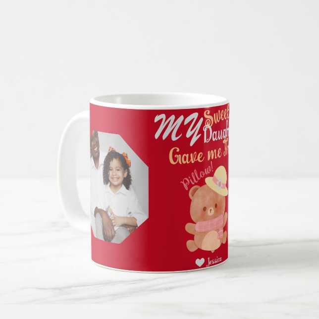 Foto "personalisiert Mama & Sweetest Daughter" Kaffeetasse (Vorderseite Links)
