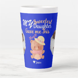 Foto "personalisiert Mama & Sweetest Daughter" Milchtasse
