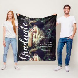 Foto Personalisiert Text Graduate Bible Scripting Fleecedecke