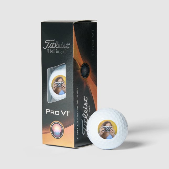Foto Personalisiert Titleist Pro V1 Golfball (Verpackung)