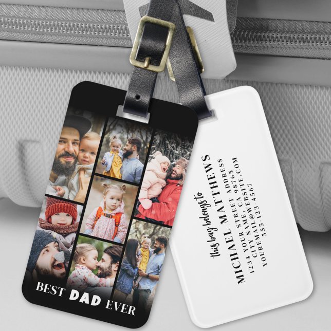 Foto personalisiert Vater Gepäckanhänger (Personalized Dad Photo Luggage Tag)