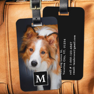 Foto Personalisierte Hundeschleife für Haustiere Gepäckanhänger