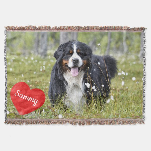 Foto Personalisierter Hund Lover Memorial Decke (Vorderseite)