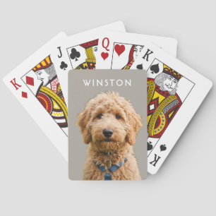 Foto personalisierter Hunde Name - BESCHREIBUNG LE Spielkarten