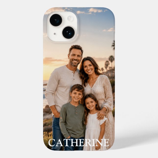 Foto Personalisierter Name Custom Case-Mate iPhone Hülle (Rückseite)