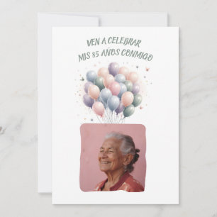 Foto Personalizada Mis 85 Años - 85 Jahre benutzer Einladung