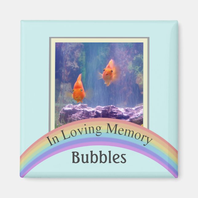 Foto-Pet-Memorial (Aqua) Magnet (Vorne)