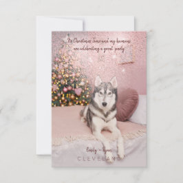 Foto Pet Raffiniertes Weihnachtsfest Party Einladung