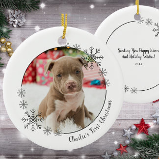 Foto Pet's First Christmas Keramik Ornament