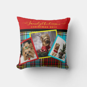 FOTO PILLOW - Anderson Tartan Christmas Red Blue Kissen