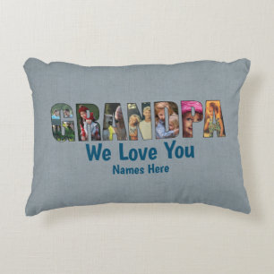 Foto Pillow GRANDPA Wir Liebe Sie, Bilder Namen hi Dekokissen