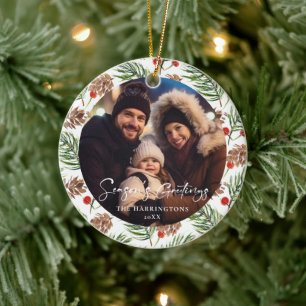Foto Pine Cone Keramik Ornament