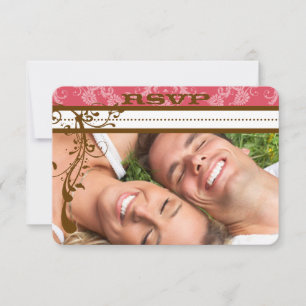 Foto Pink Chocolate Brown Chandelier UAWG RSVP Karte