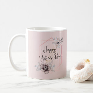 Foto Pink Florales Muttertagsgeschenk für Mama Kaffeetasse