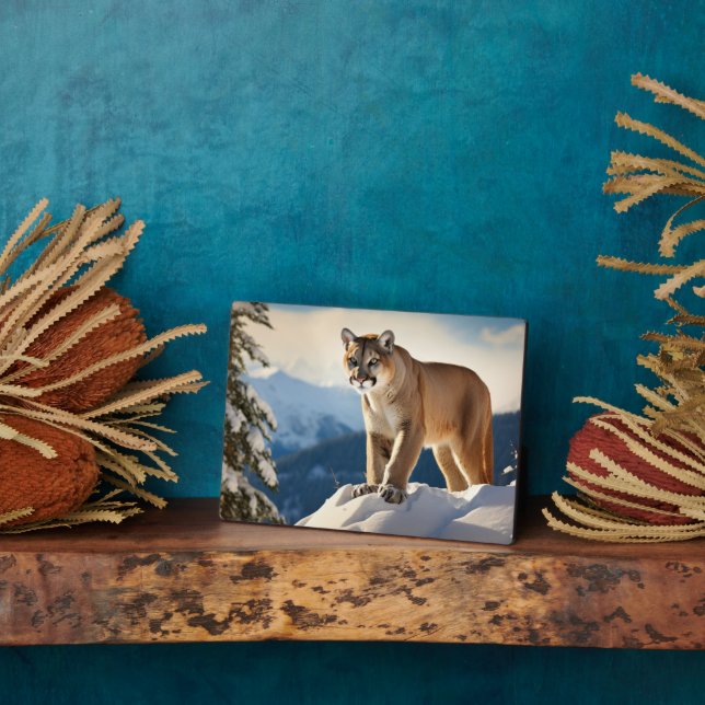 Foto Plaque-Mountain Lion Fotoplatte (Seite)