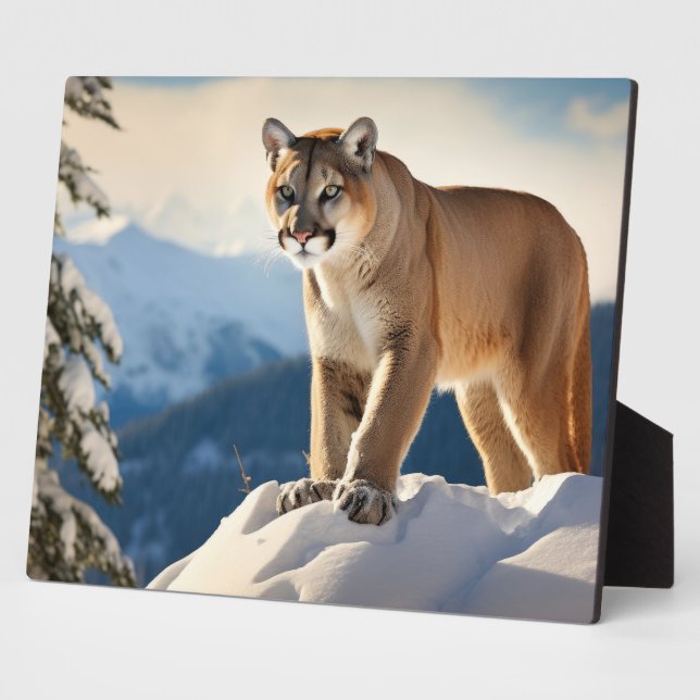 Foto Plaque-Mountain Lion Fotoplatte (Seite)