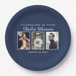 Foto-Platte zum 30. Pappteller