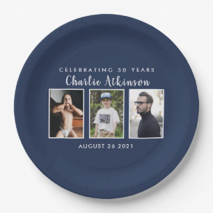 Foto-Platte zum 30. Pappteller