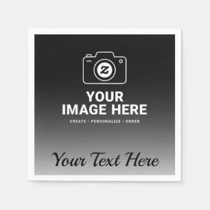 Foto plus benutzerdefinierte Nachricht Serviette