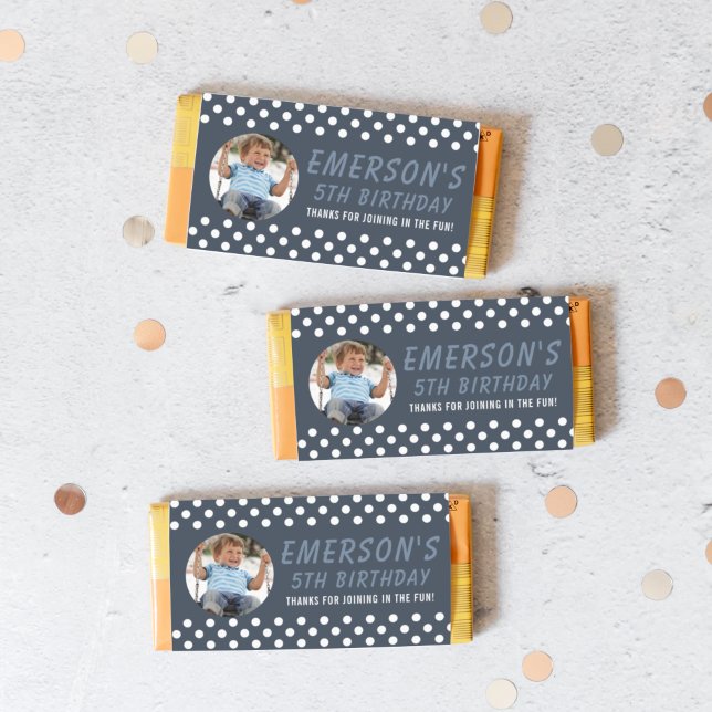 Foto Polka Dot Birthday Candy Bar Wrapper (Von Creator hochgeladen)
