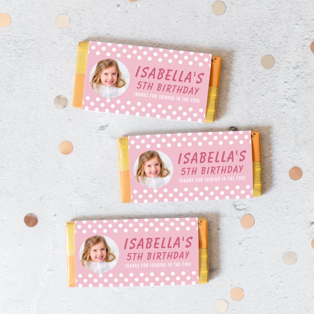 Foto Polka Dot Birthday Candy Bar Wrapper (Von Creator hochgeladen)