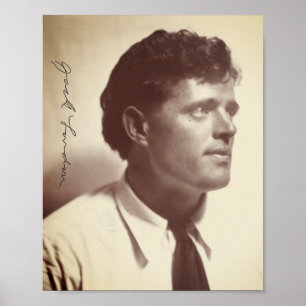 Foto-Portrait von Jack London Poster