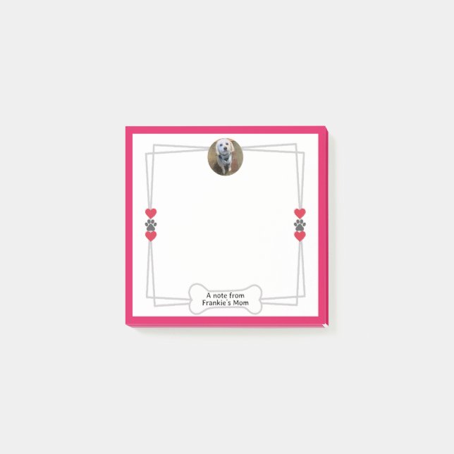 Foto Post-it-Notizen mit Pfauen & Herz Post-it Klebezettel (Vorderseite)