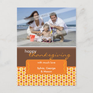 FOTO POSTCARD : gepunktete Klammer P5 Feiertagspostkarte