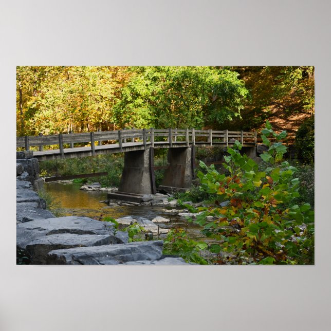 Foto-Poster der Herbstbrücke Poster (Vorne)