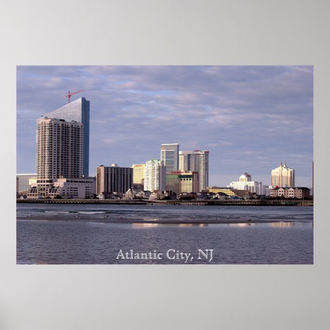 Foto-Poster von Atlantic City Skyline Poster (Vorne)