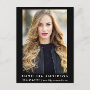 Foto-Postkarte des Schauspielers - Schwarz Postkarte