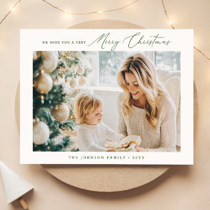 Foto Postkarte   Grüne Weihnachten