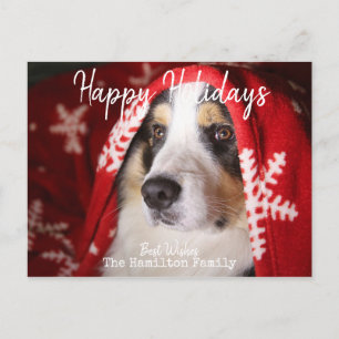 Foto Postkarte mit Happy Holidays