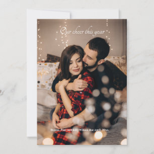 Foto Pregnancy Holiday Card zu unserem Glück Feiertagskarte