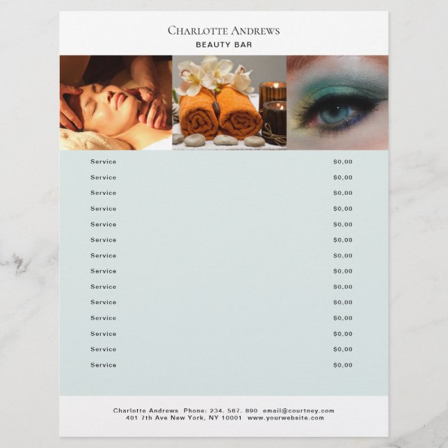 Foto Preislisten-Salon (Vorderseite)