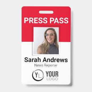 Foto Press Pass ID Abzeichen Ausweis