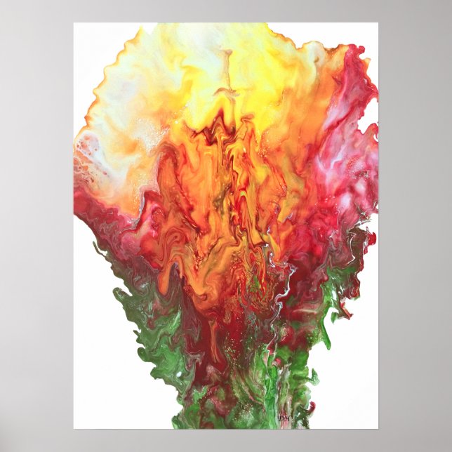 Foto Print 18"x24", abstrakte Blume Poster (Vorne)