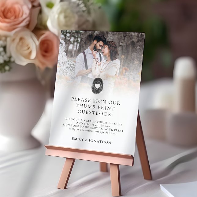 Foto Printable Thumbprint Gästebuchkarte Einladung (Von Creator hochgeladen)