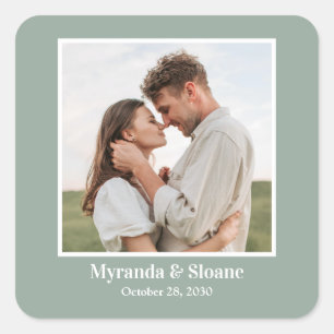 Foto Probe Abendessen Eukalyptus Quadratischer Aufkleber