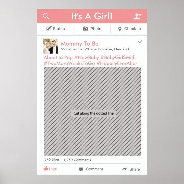 Foto-Prop für Social Media-Party Poster (Vorne)