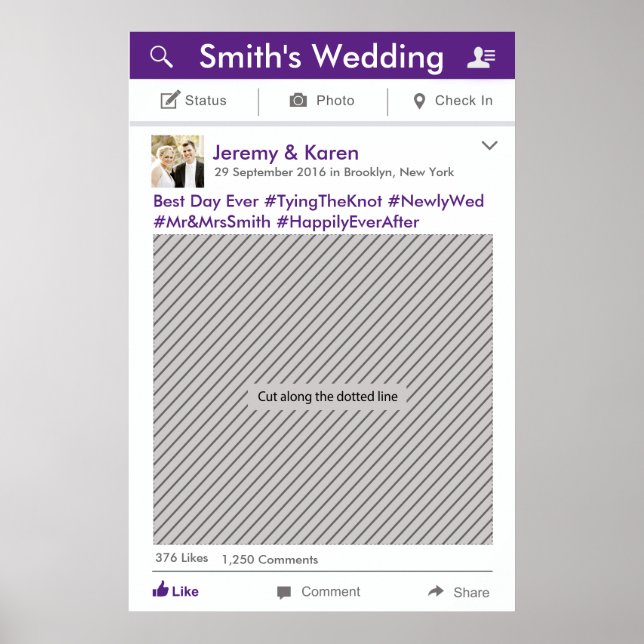 Foto-Prop für Social Media-Party Poster (Vorne)