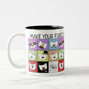 Foto Props Cat Zweifarbige Tasse