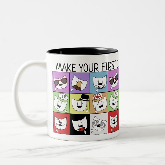 Foto Props Cat Zweifarbige Tasse (Links)