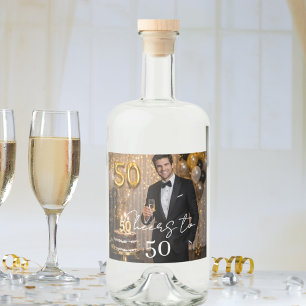 Foto Prost Geburtstagsfeier Alkoholflaschenetikett