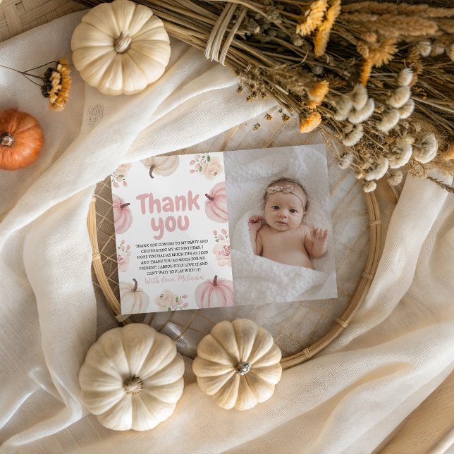 Foto Pumpkin Birthday Dankeschön Karte (Von Creator hochgeladen)