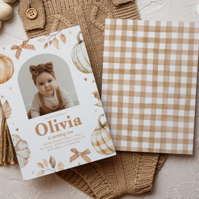 Foto Pumpkin Birthday Einladung (Von Creator hochgeladen)