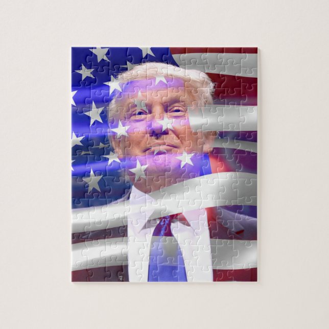 Foto-Puzzlespiel Donald Trump 8x10 mit Puzzle (Vertikal)
