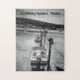 Foto-Puzzlespiel w/Box Dockside Boothbay Puzzle