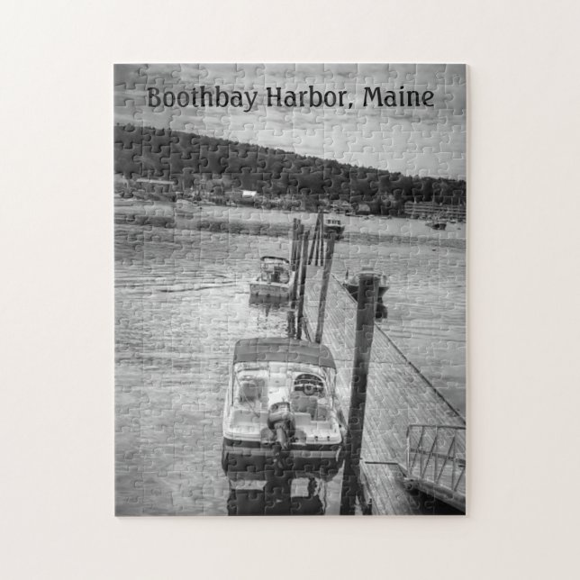 Foto-Puzzlespiel w/Box Dockside Boothbay Puzzle (Vertikal)