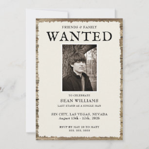 Foto & QR-Code Bachelor Weekend Einladung